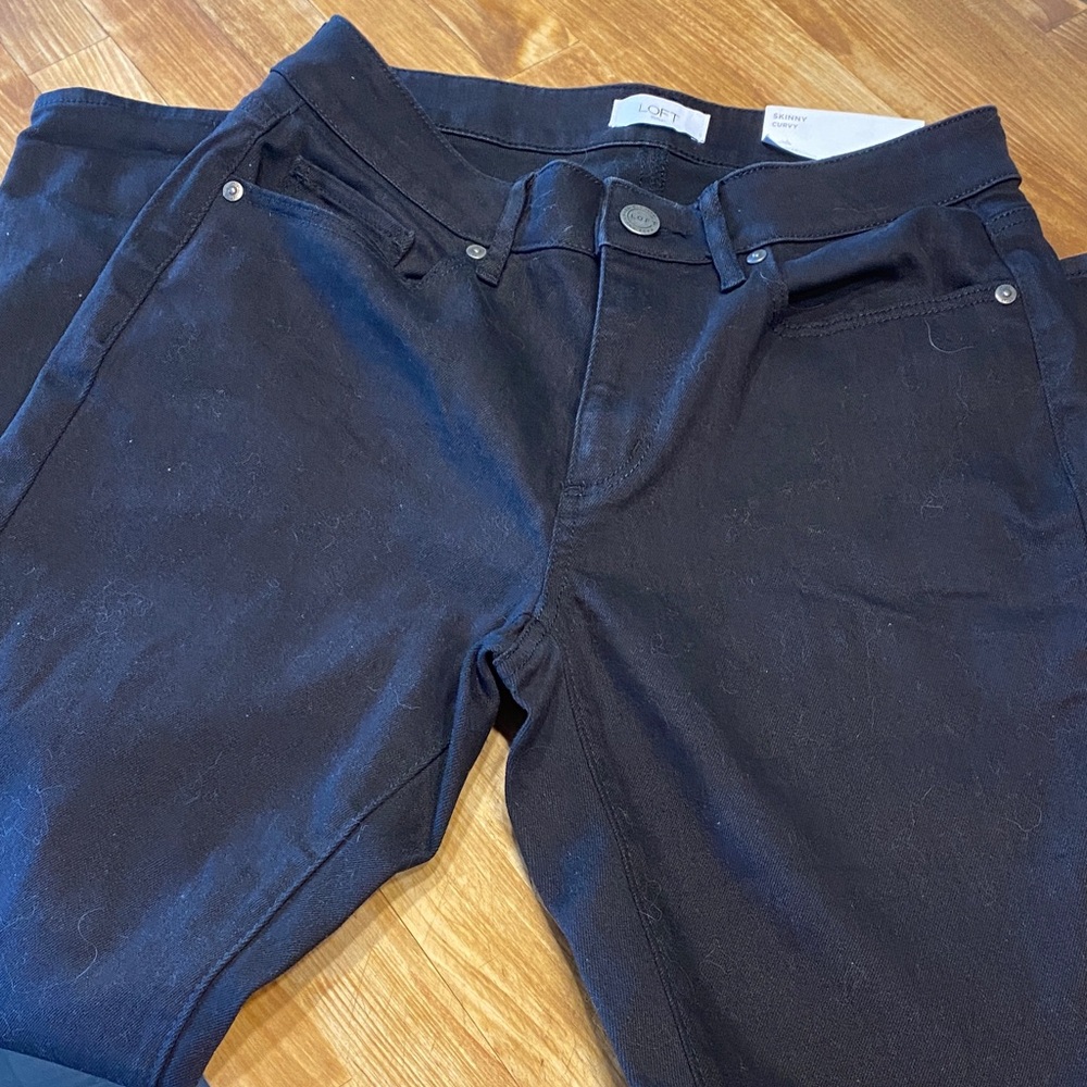 LOFT Women's Dark Blue Skinny Jeans